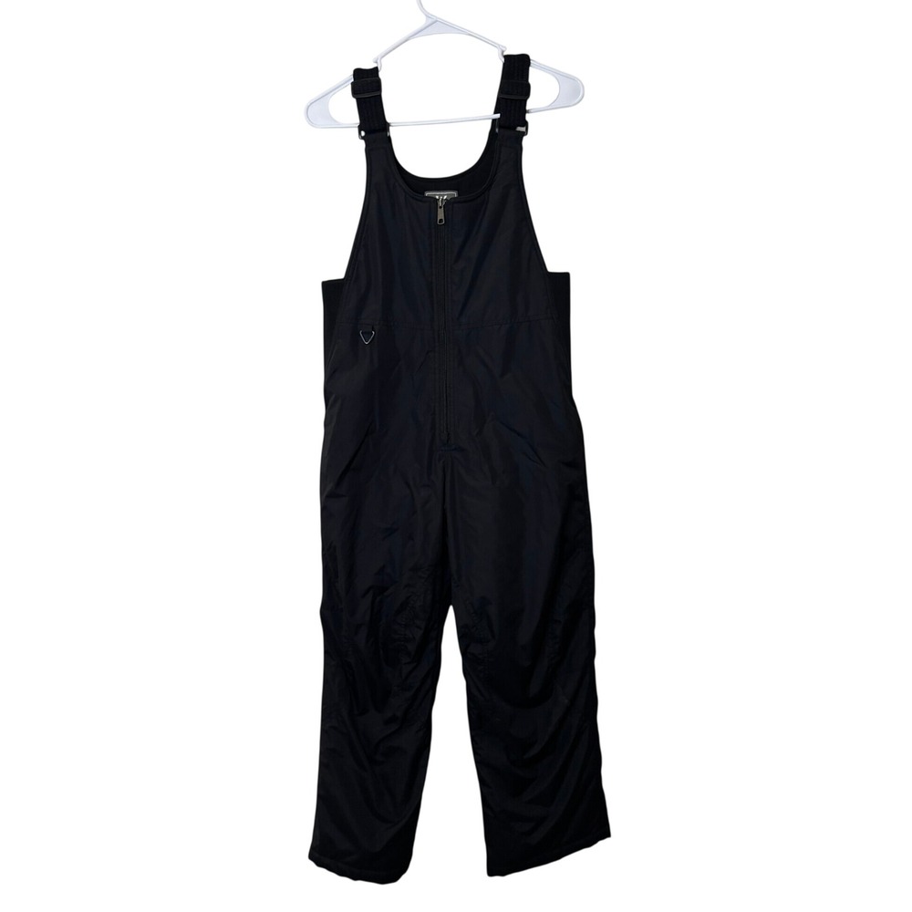 White Sierra Insulated Bib Overalls Snow Pants Black Youth Kids Medium Outdoor